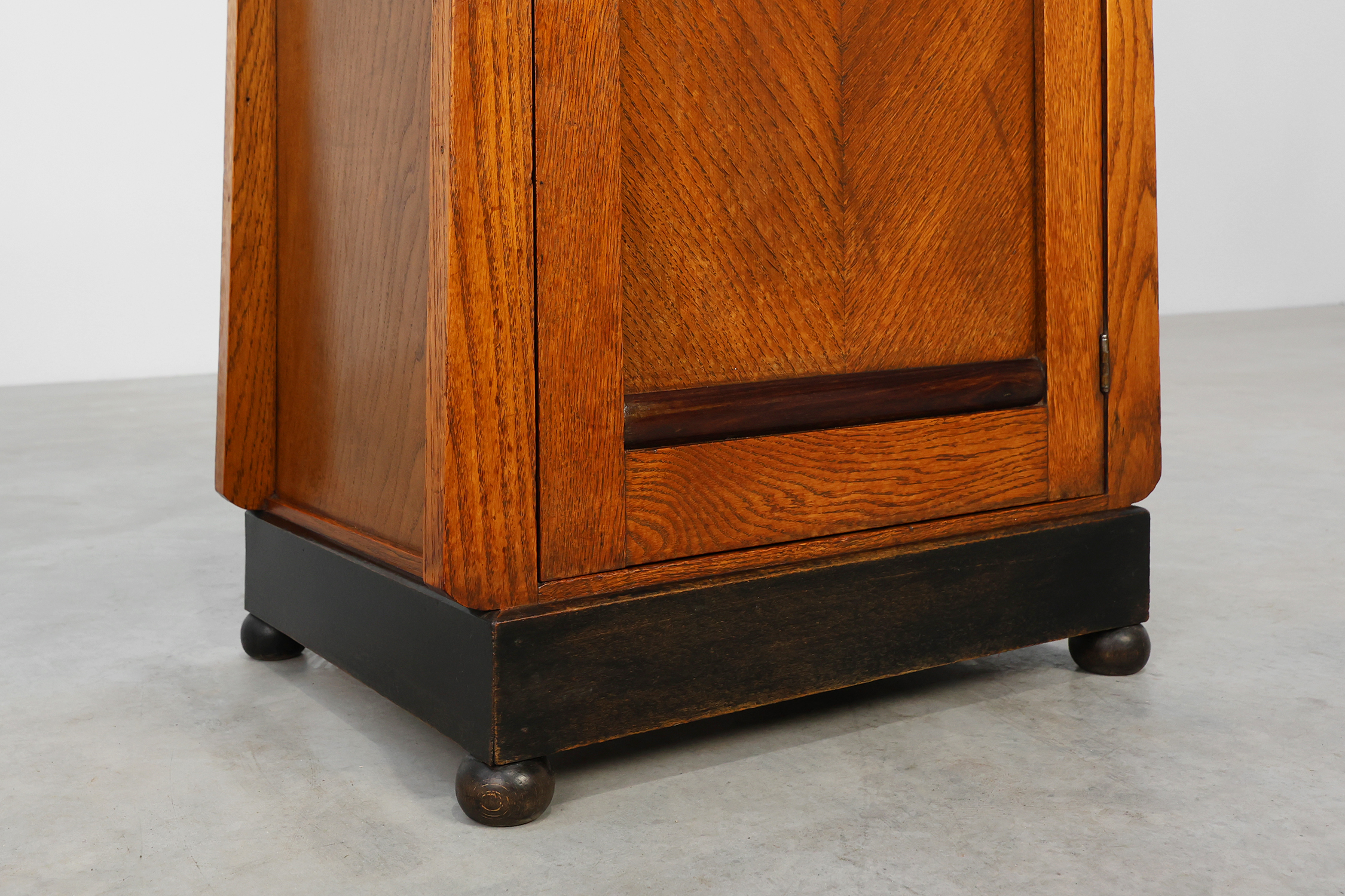 Amsterdamse school wooden cabinet or nightstand, The Netherlands ca. 1915 thumbnail